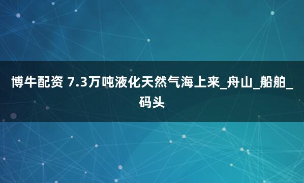 博牛配资 7.3万吨液化天然气海上来_舟山_船舶_码头